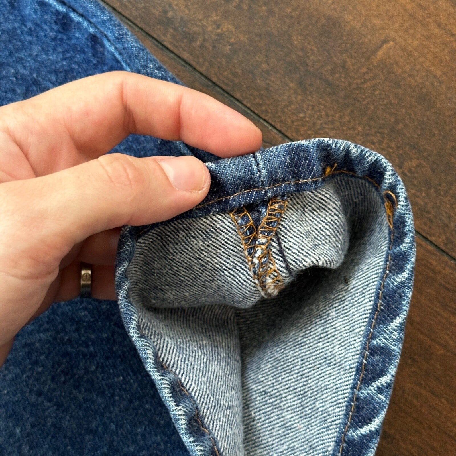 VTG 80s Levis 501 Button Fly 38x36 USA Tag Jeans Straight Wash Blue XX Act 34x32