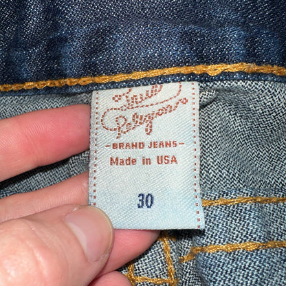 True Religion VTG Billy Big T Blue Jeans Bootcut Y2K Made USA Sz 30 (32x30)