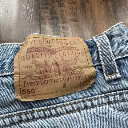 Levis 550 Jeans VTG Womens High Rise Light Wash Relaxed 90s USA 31x29