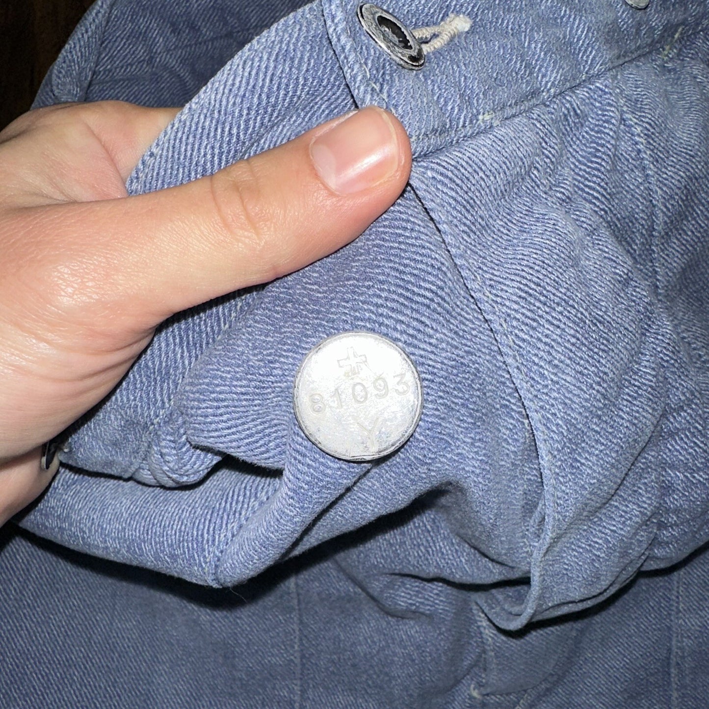 WWII Buckle Back Denim Pants Jeans Button Fly Swiss Rare Selvedge Redline 40s