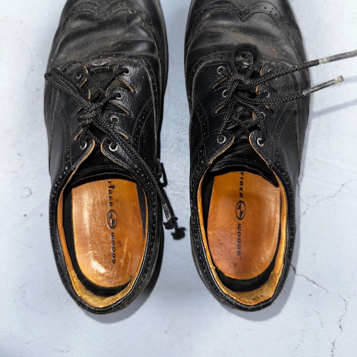 VTG Nike Kempshall Last Golf Shoes Mens 10 Black 90s 1998 Tiger Era Needs Clean