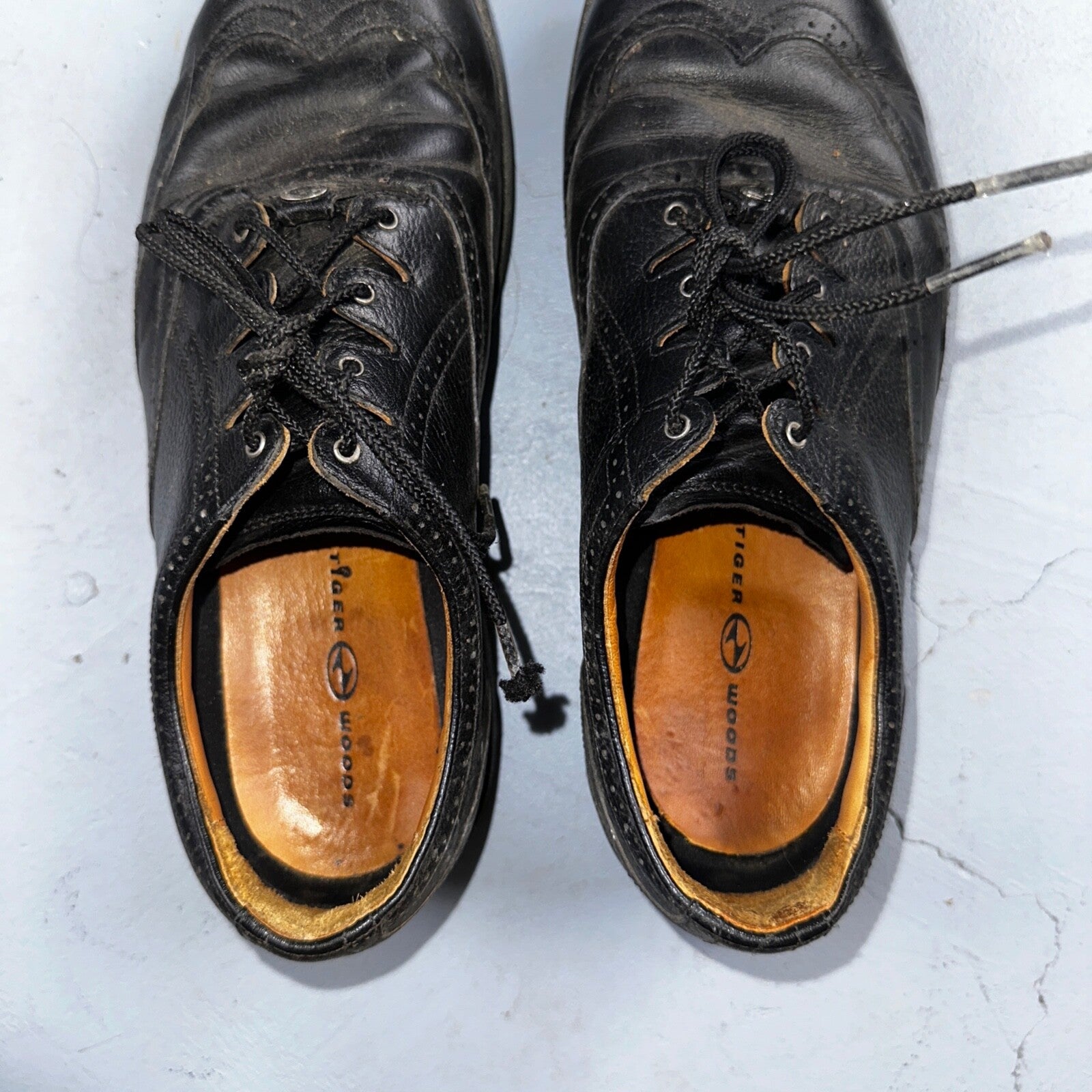 VTG Nike Kempshall Last Golf Shoes Mens 10 Black 90s 1998 Tiger Era Needs Clean