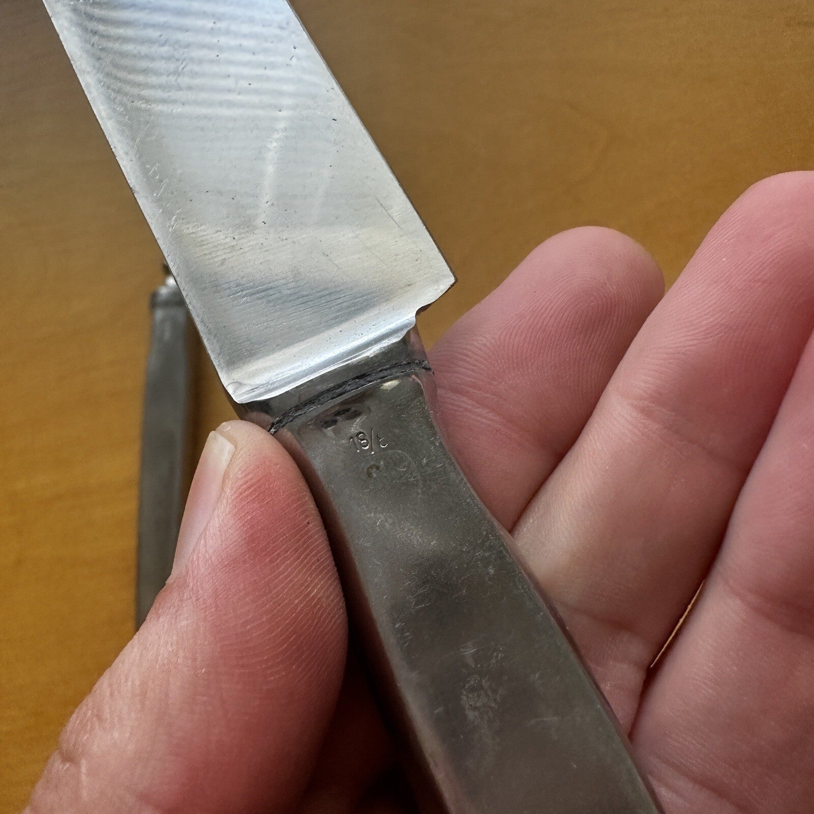 2 VTG Eickhorn Roneusil SIBYLLE Stainless German Flatware Carving Knife Set MCM