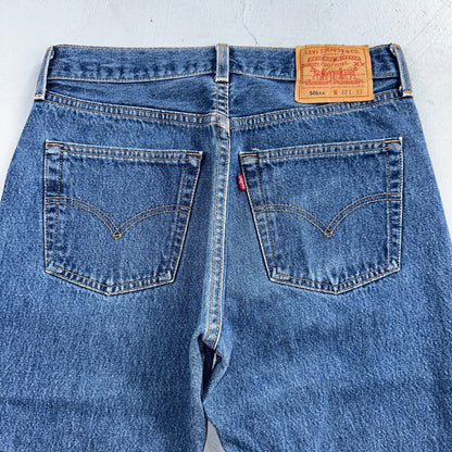 Levis 501 Vintage 90s USA XX Straight Leg Jeans Blue Med Wash 32x33 Act 29x29