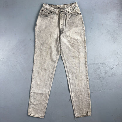 Levis 501 Vintage Jeans Women's Size 5 Gray Button Fly 22x29 USA Acid Wash