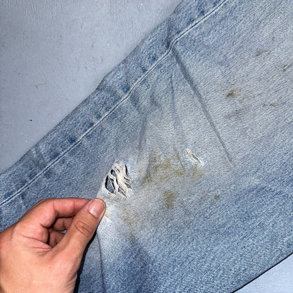 Levis 501 Vintage 90s Mex XX Straight Leg Jeans Blue Light Wash 36x30 Act 35x25