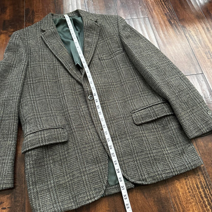 VTG Harris Tweed Sport Coat Mens 42 Scottish Wool Blazer Button Cricketer 70s