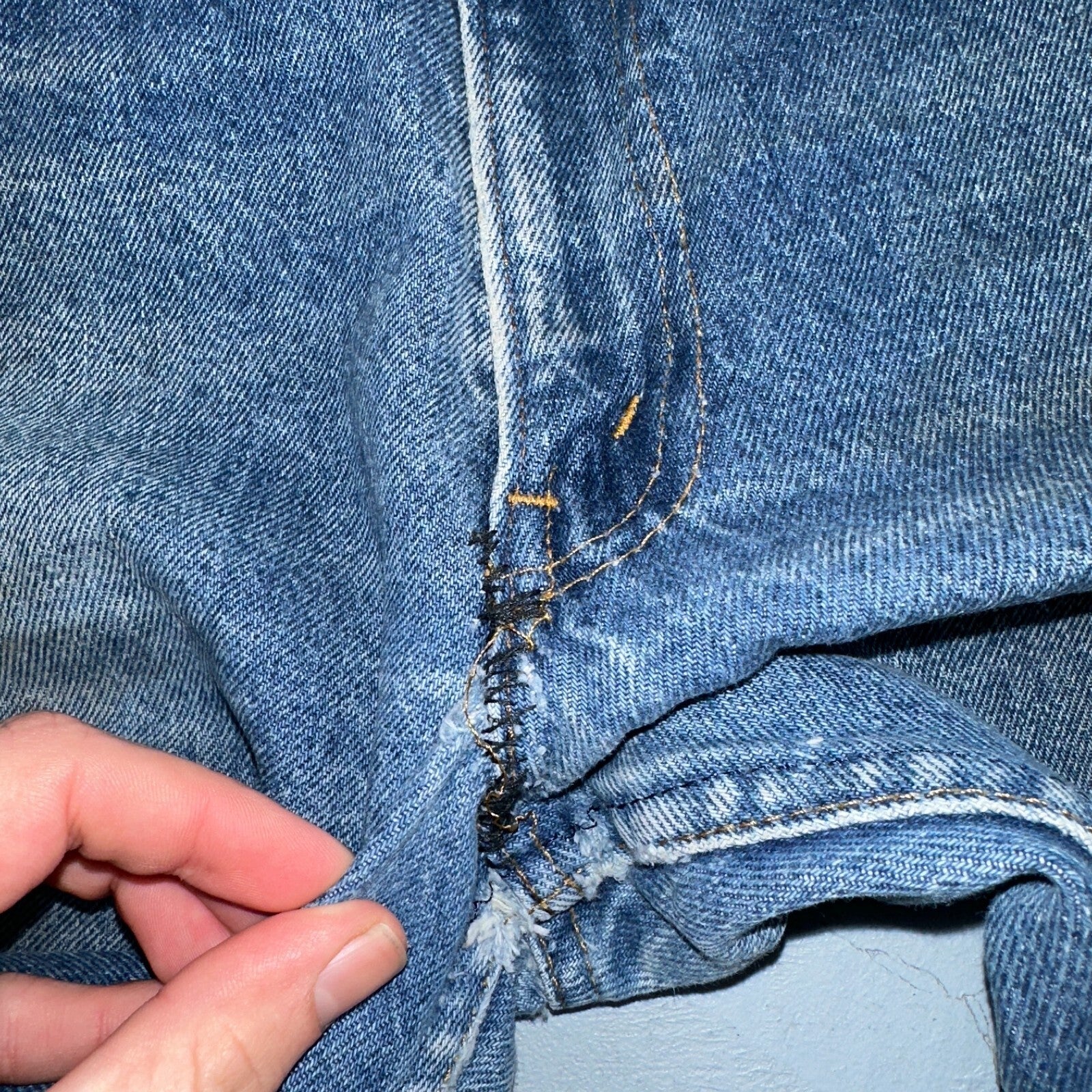 Levis 517 Vintage 80s USA Orange Tab Bootcut Flare Blue Worn Jeans Act 32x31