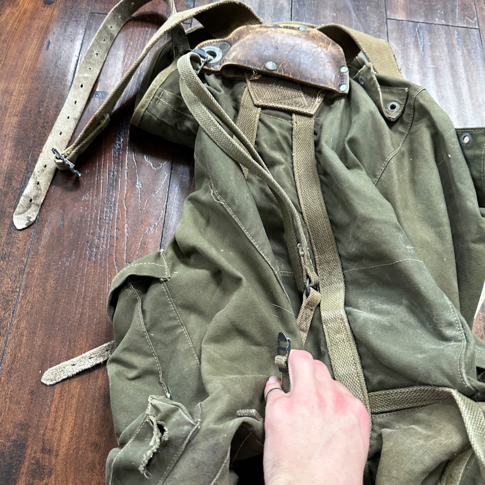 VTG WWII US Army JQD 88B Mountain Div Rucksack Backpack WW2 AVERY 1943