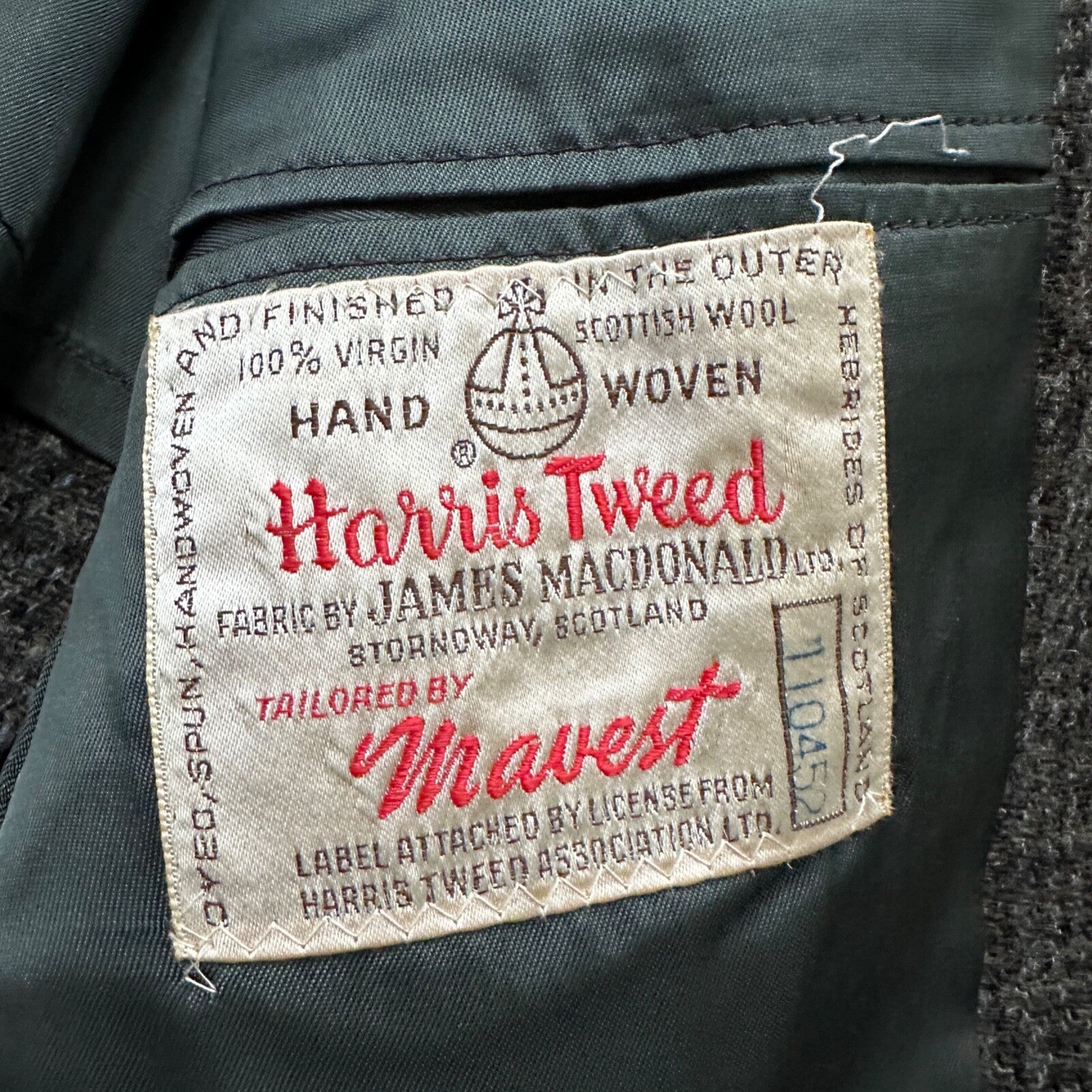 VTG Harris Tweed Sport Coat Mens 42 Scottish Wool Blazer Button Cricketer 70s