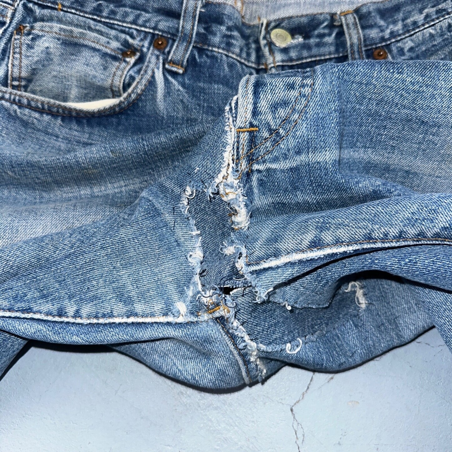 Levis 501 VTG 70s SS Redline Selvedge Jeans XX Med Wash 35x32 Act 32x28