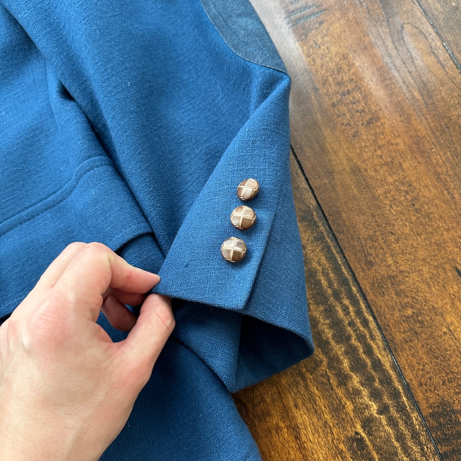 VTG Pendleton Jacket Blazer Men's 42 Blue 100% Pure Virgin Wool USA Western 70s