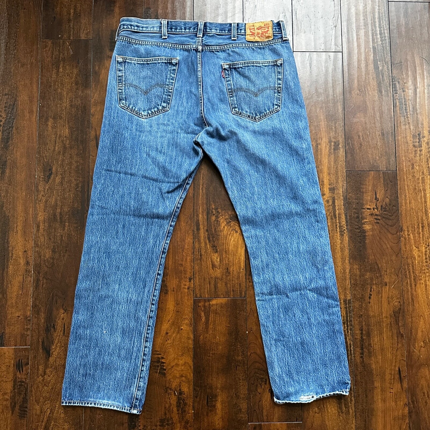 Levis 501 Vintage Y2K Straight Leg XX 2000s Jeans 38x32 Med Wash Act 37x30