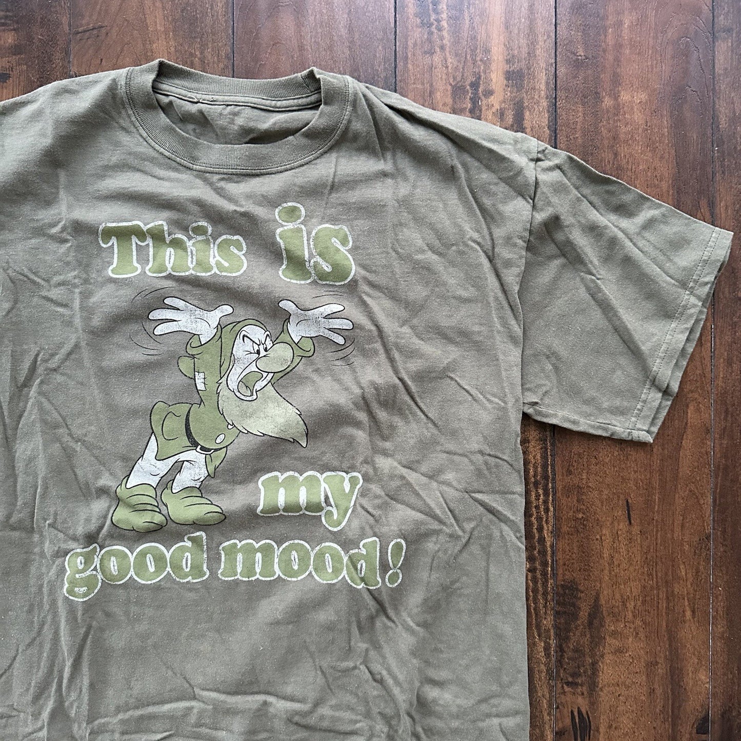 Disney Grumpy My Bad Mood Vintage Style T Shirt Snow White Cute Funny Florida