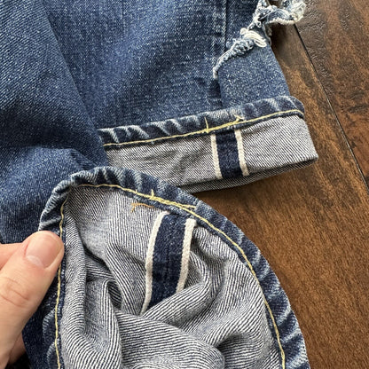 Levis 501 XX Big E True Vintage 60s Redline THRASHED Denim Jeans 1960s 27x26