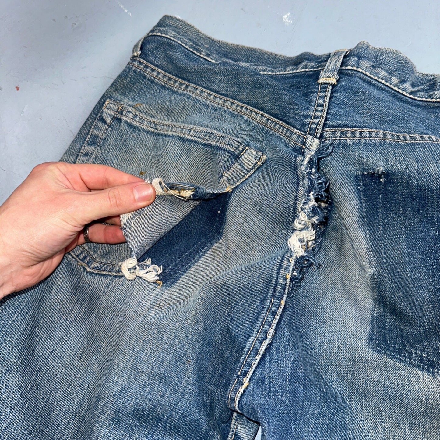 Levis 505 Big E Vintage 60s Redline Selvedge USA XX 1960s Jeans 501 Act 28x26