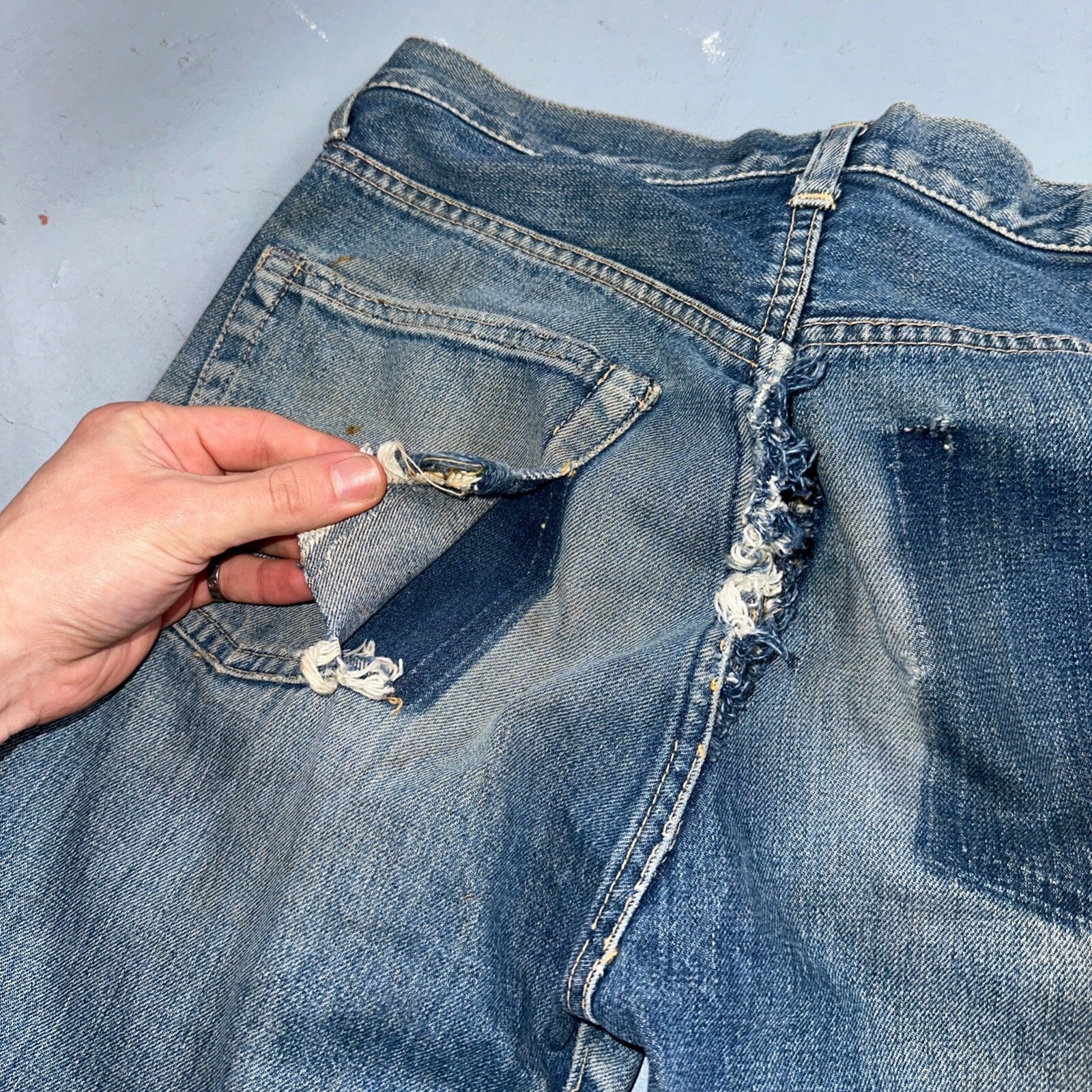 Levis 505 Big E Vintage 60s Redline Selvedge USA XX 1960s Jeans 501 Act 28x26