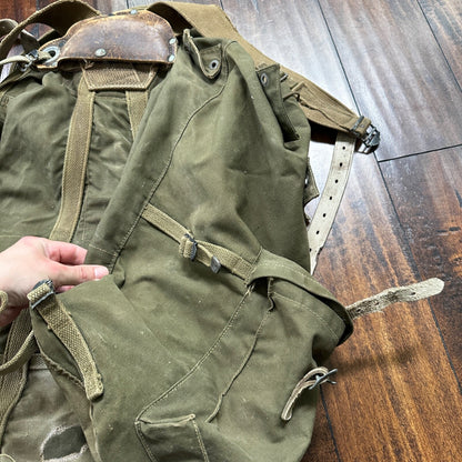 VTG WWII US Army JQD 88B Mountain Div Rucksack Backpack WW2 AVERY 1943