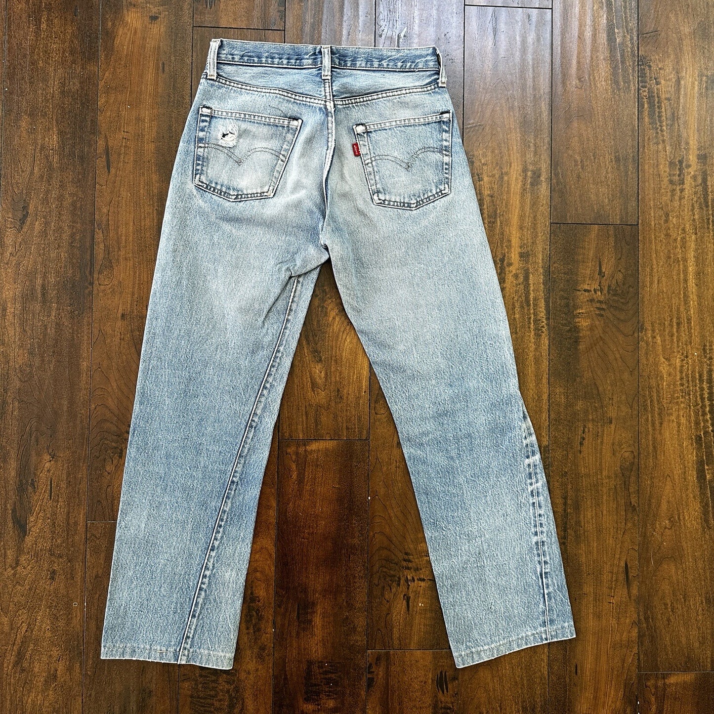 Levis Vintage 80s Redline Selvedge USA 501 XX Jeans 66 70s Light 30x33 Act 28x28