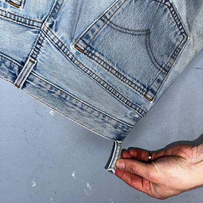 Levis 501 Vintage 90s USA XX Straight Leg Jeans Blue Light Wash 34x34 Act 32x32