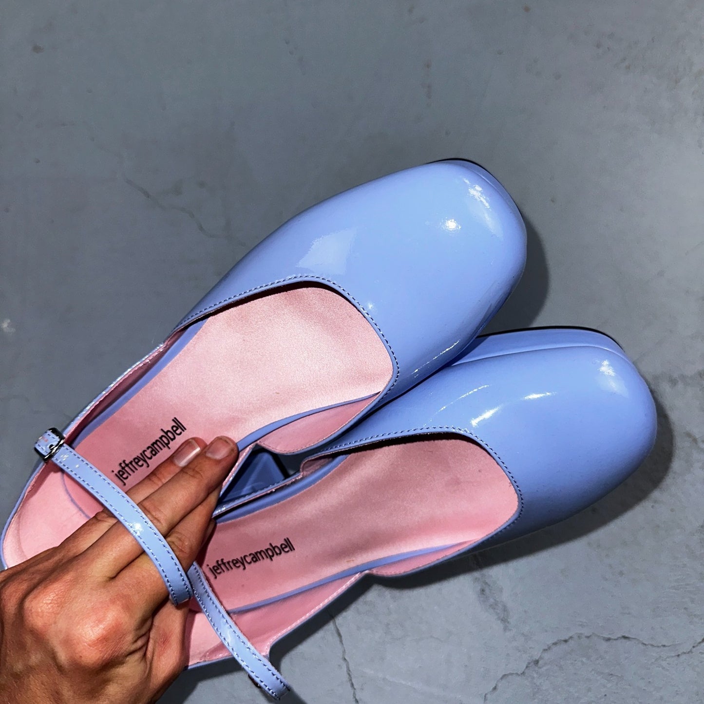 Jeffrey Campbell Ecolier Platform Pump Maddison Mary Jane Blue Platform Shoes