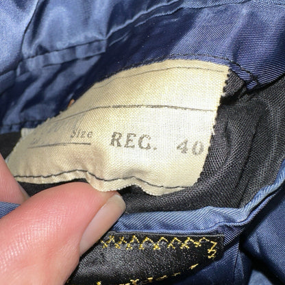 Kingsridge Blazer Mens 40 Blue Vintage Sport Coat Suit Jacket Union USA 1970s