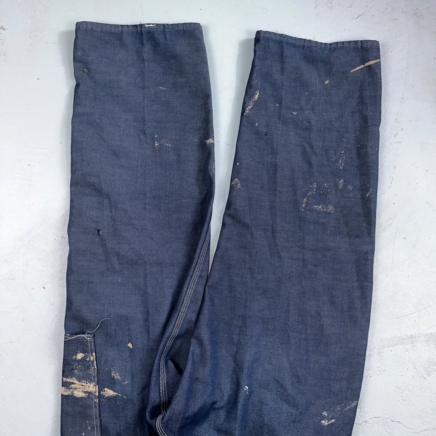 Vintage Sears Sanforized Denim Union Made Blue Jean Bib Overalls 36x28 60s