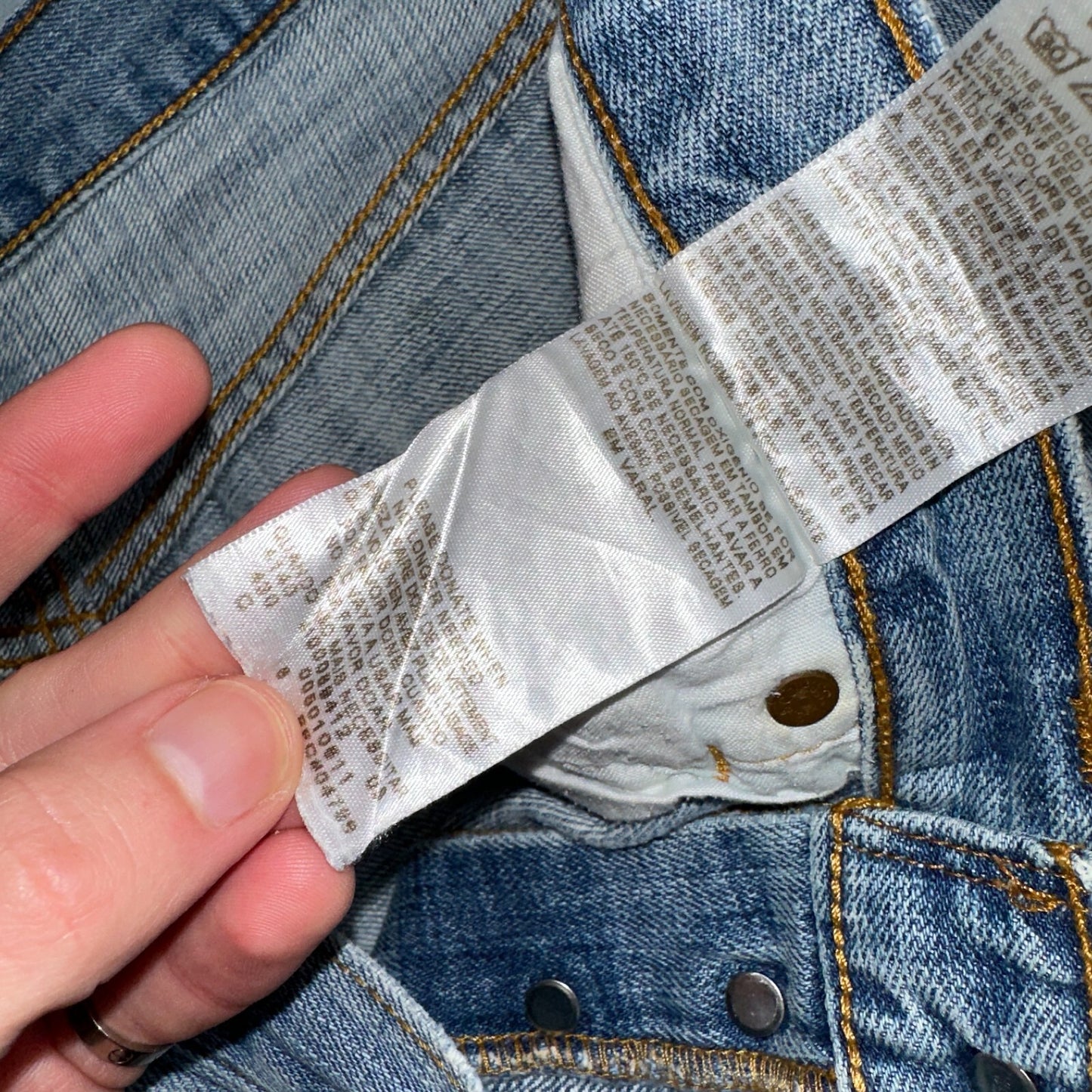 Levis 501 Vintage Y2K XX Straight Leg Jeans Blue Light Wash 34x34 Act 33x32