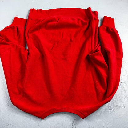 VTG 80s Champion Reverse Weave Crewneck Sweatshirt USA Massachusetts MIT Red