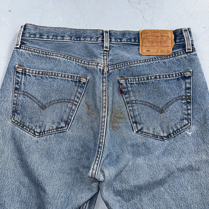 Levis 501 Vintage Y2K 90s XX Straight Leg Jeans Blue Light Wash 33x30 Act 32x29