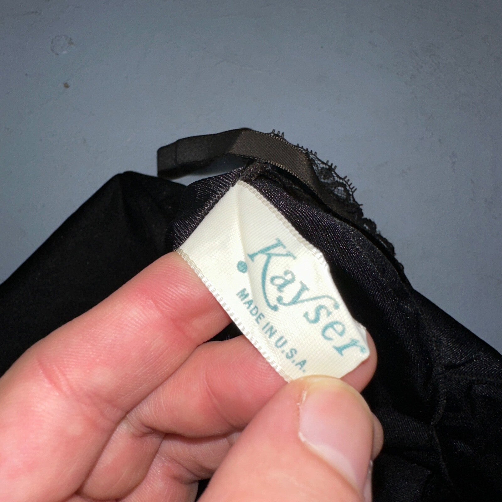 Vintage 1970s Kayser Lingerie Slip Dress Sleepwear Full Sweep Nightgown Lace 70s