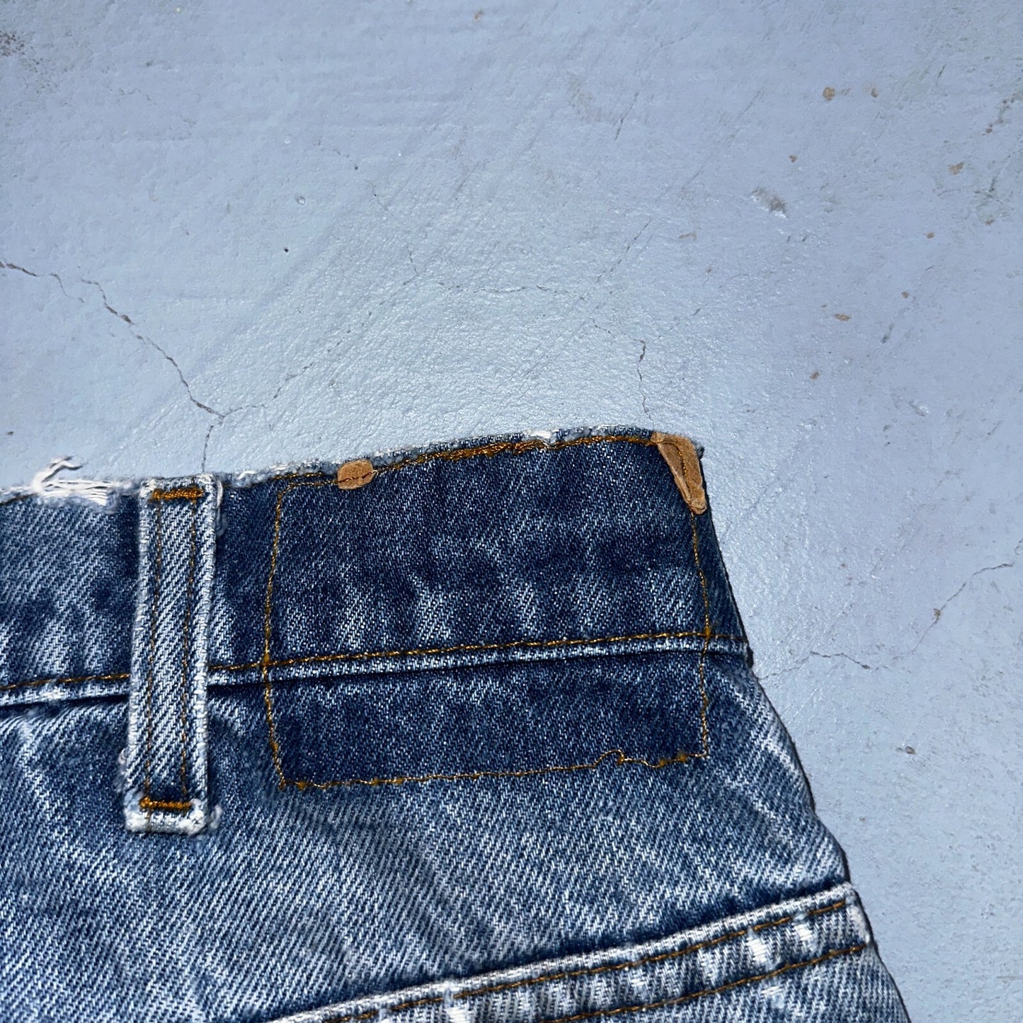 Levis 517 Vintage 80s USA Orange Tab Bootcut Flare Blue Worn Jeans Act 34x27