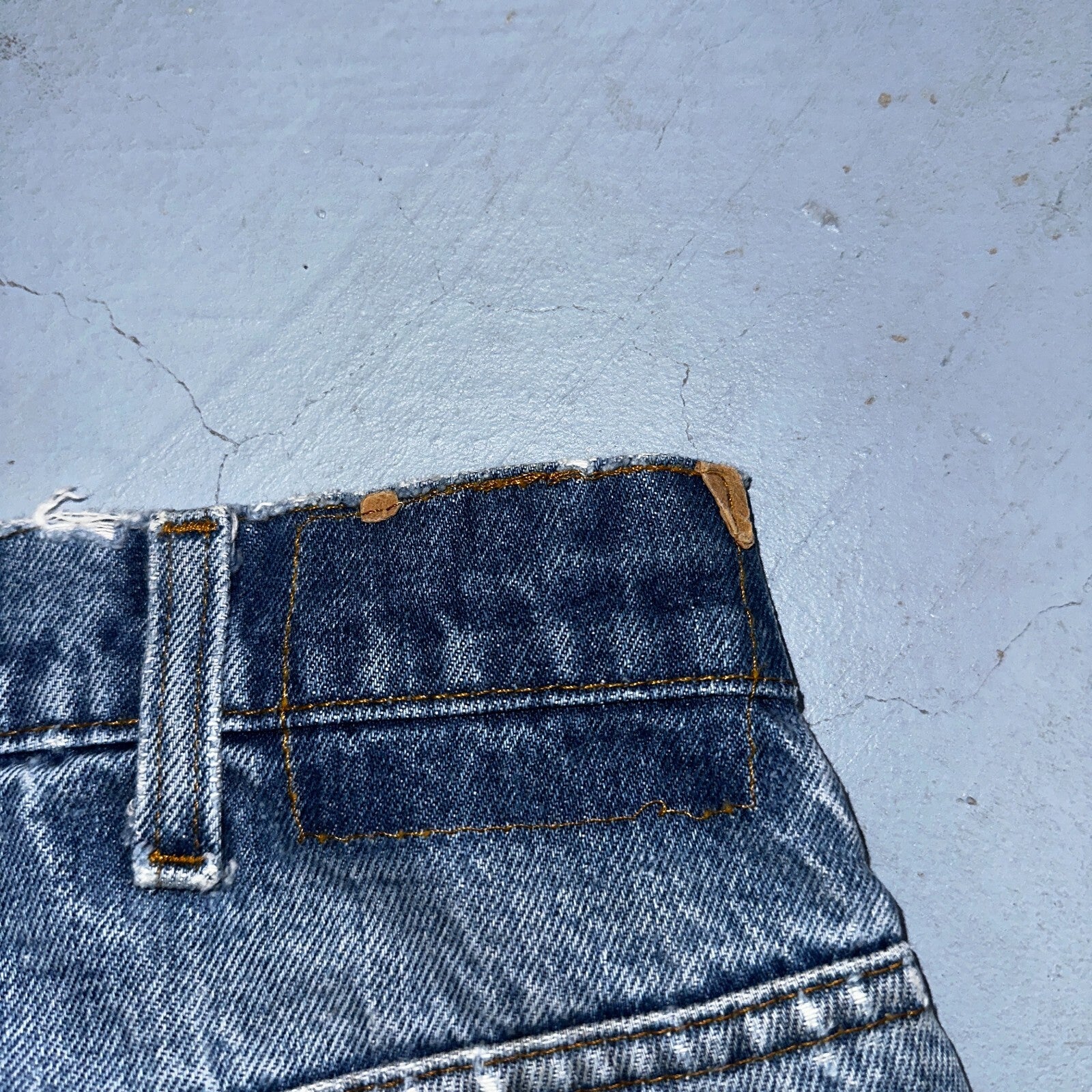 Levis 517 Vintage 80s USA Orange Tab Bootcut Flare Blue Worn Jeans Act 34x27