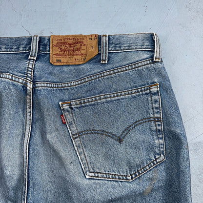 Levis 501 Vintage 90s XX Straight Leg Jeans Y2K Light Wash 40x36 Act 38x31