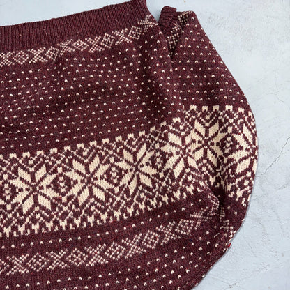 Eddie Bauer Vintage 90s Womens Large Wool Nordic Fair Isle Pullover Sweater