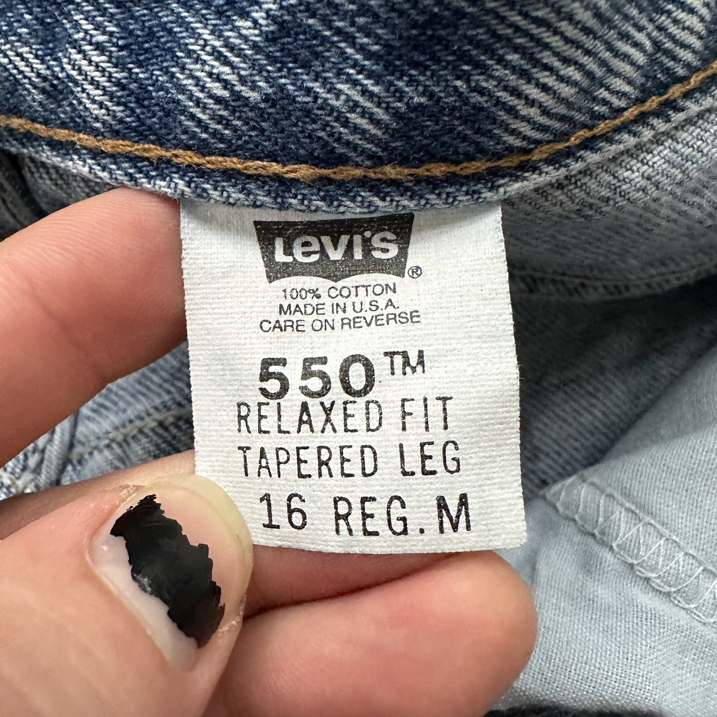 Levis 550 Jeans VTG Womens High Rise Light Wash Relaxed 90s USA 31x29