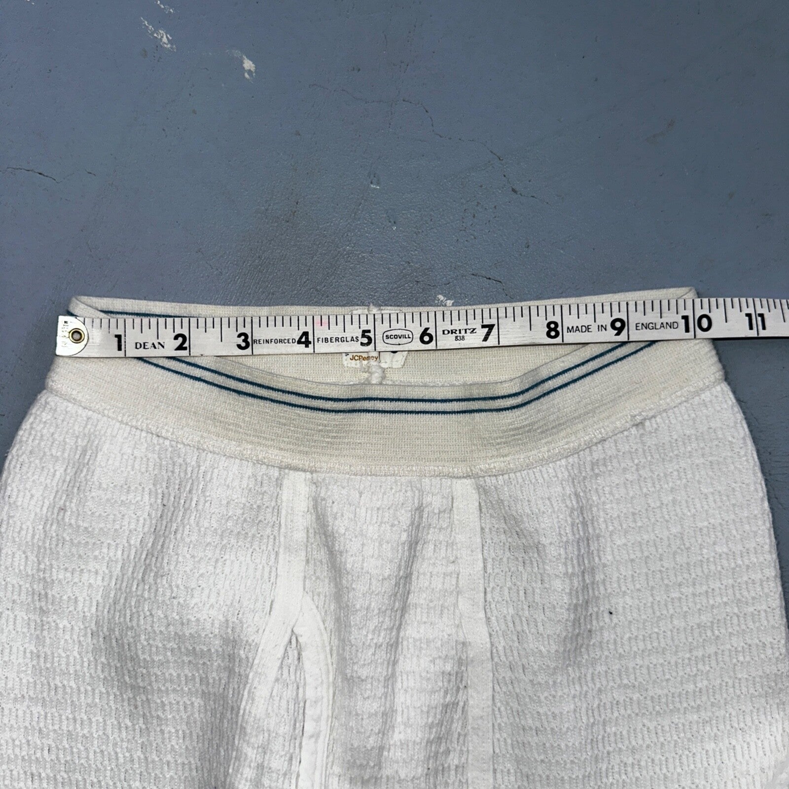 VTG J. C. Penny Cotton Poly Pants Thermal Underwear S 1960s 70s Rockabilly