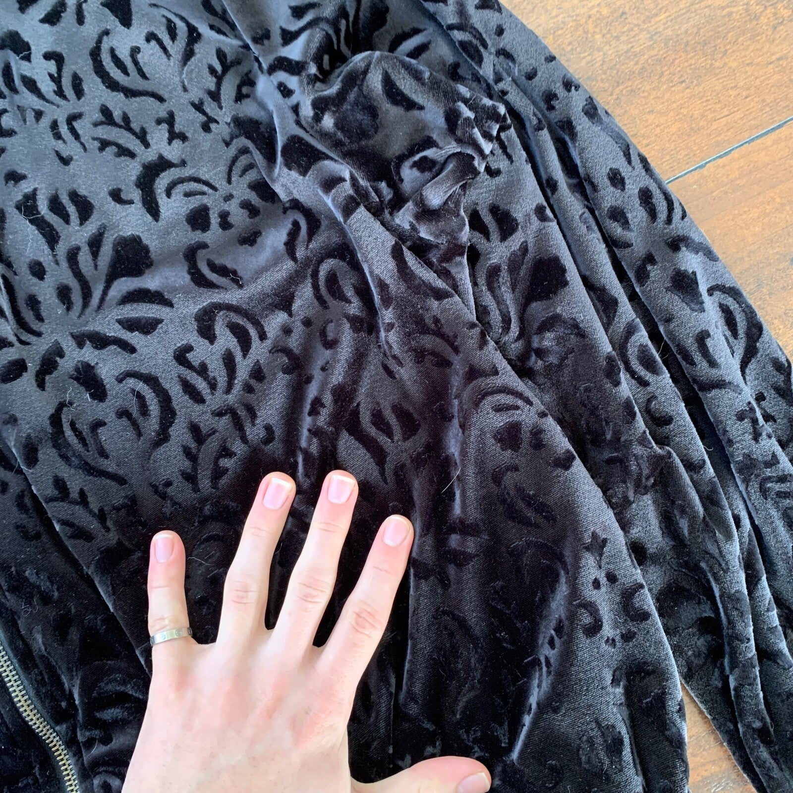 Womens Teddi Zip Up Jacket Size Large L Black Figure 80s 90s USA Cool 