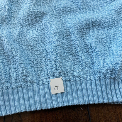 VTG 80s Deadstock South Knit Blue Sweater Vest Cut Shoulder Unisex Tags 1980s