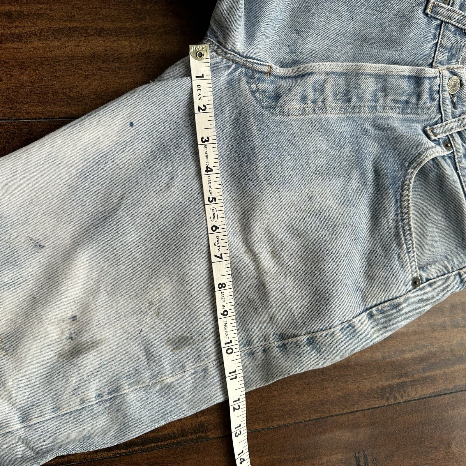 Levis Vintage 80s Redline Selvedge USA 501 XX Jeans Light Wash 33x34 Act 29x29