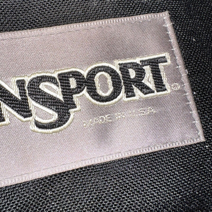 Jansport VTG Made in USA Black Red Backpack 90s 1990s Basic Full Zip Around