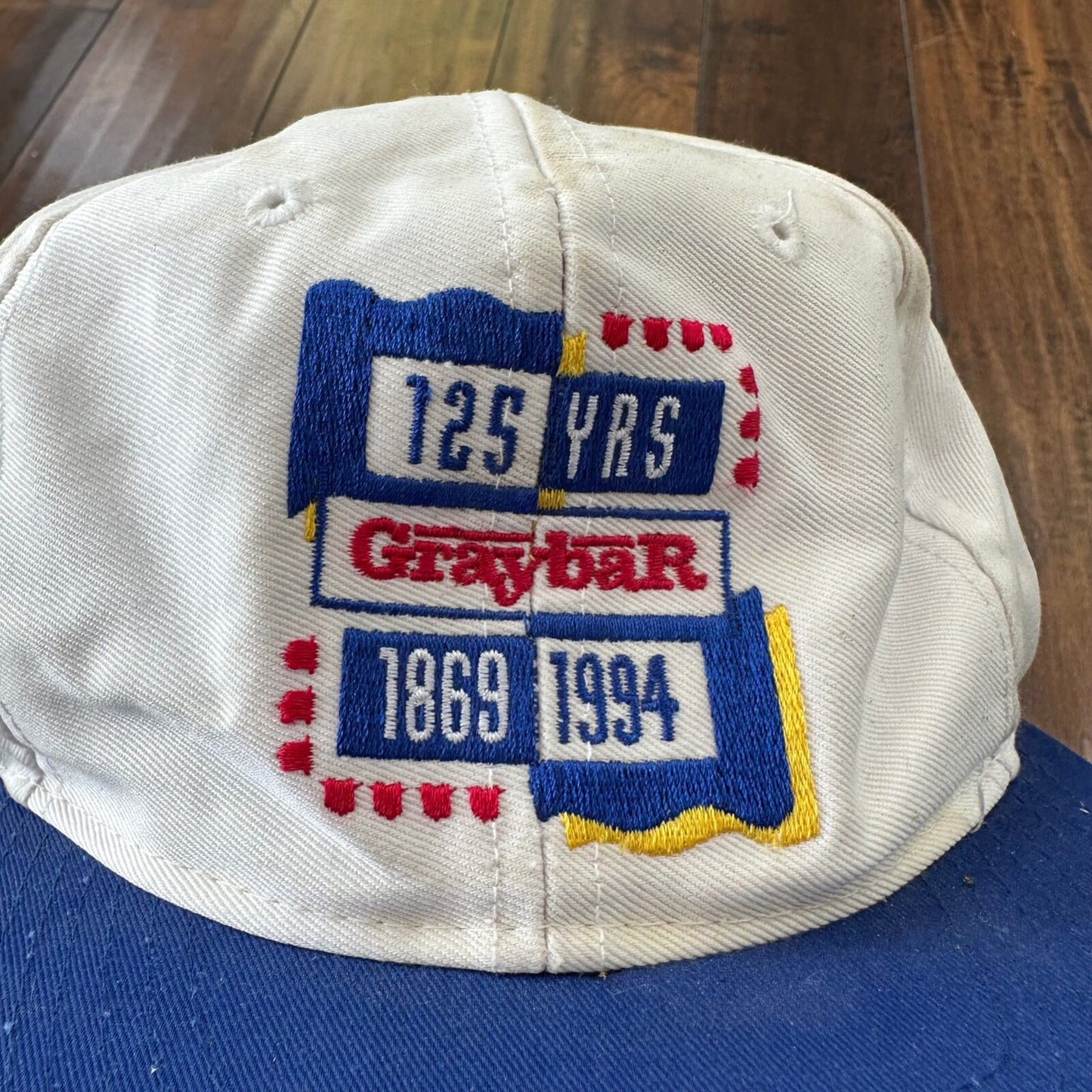 Grayback Trucker Vintage Hat Cap Snapback 1994 90s Blue White Cars Nascar Sports