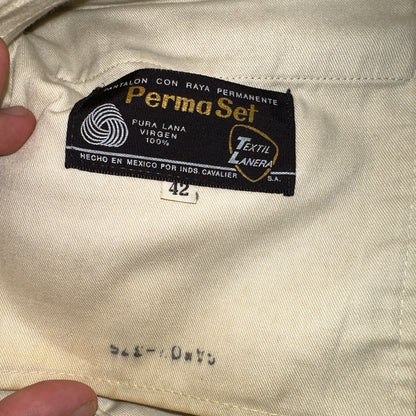 VTG Mens 3 PC Suit 40 Jacket Coat Pants Brown Rockabilly 70s 1970s Complete Fit