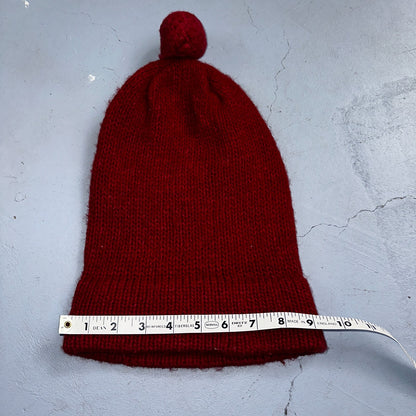 VTG 60s 70s Wool Hand Knit Winter Beanie Hat OSFM Rockabilly Warm Grunge Basic