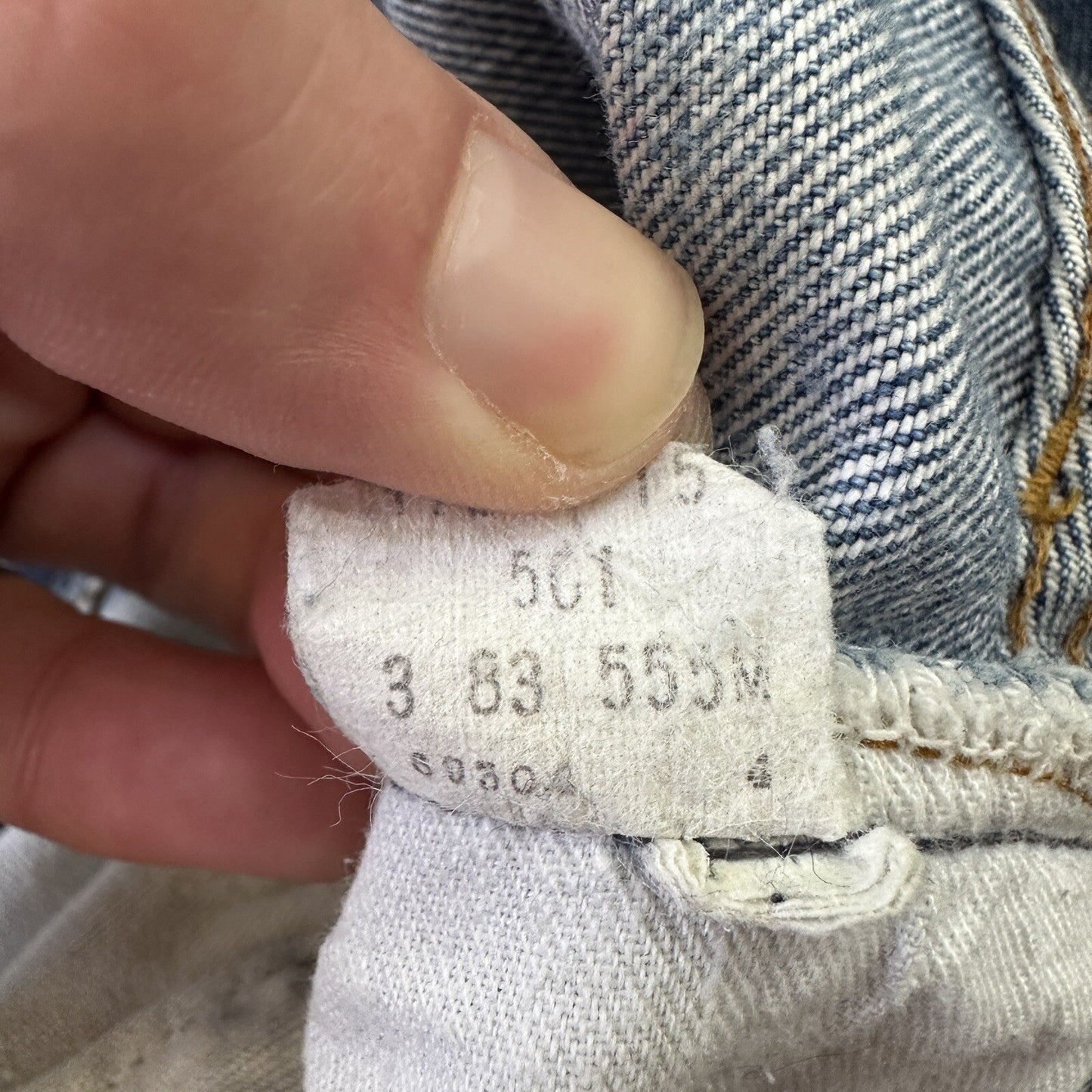 Levis Vintage 80s Redline Selvedge USA 501 XX Jeans Light Wash 31x33 Act 28x29