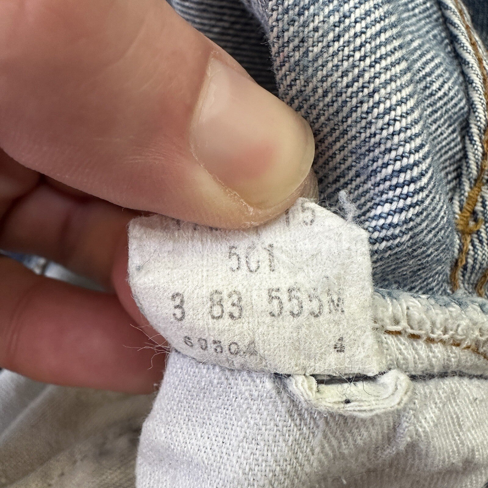 Levis Vintage 80s Redline Selvedge USA 501 XX Jeans Light Wash 31x33 Act 28x29