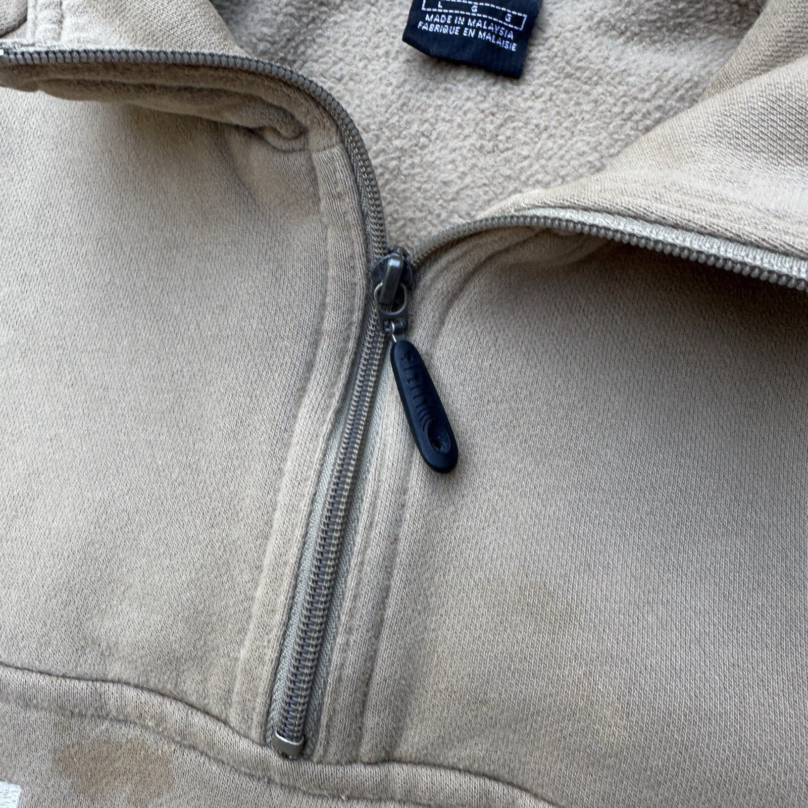 Nike VTG 90's L Mini Swoosh Sweatshirt Pullover 1/4 Zip Jacket Shirt Elite Run