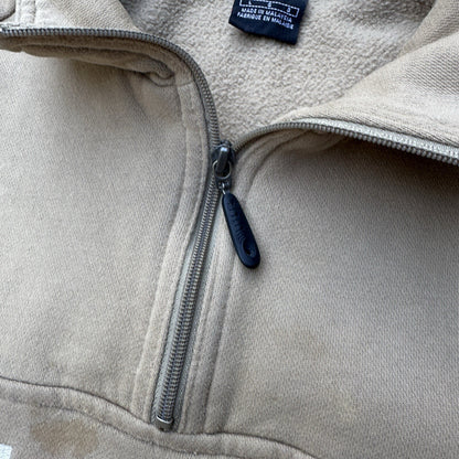 Nike VTG 90's L Mini Swoosh Sweatshirt Pullover 1/4 Zip Jacket Shirt Elite Run