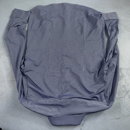 Mizzen Main Spinnaker Collection Shirt Mens L Trim Fit Navy Gingham Performance