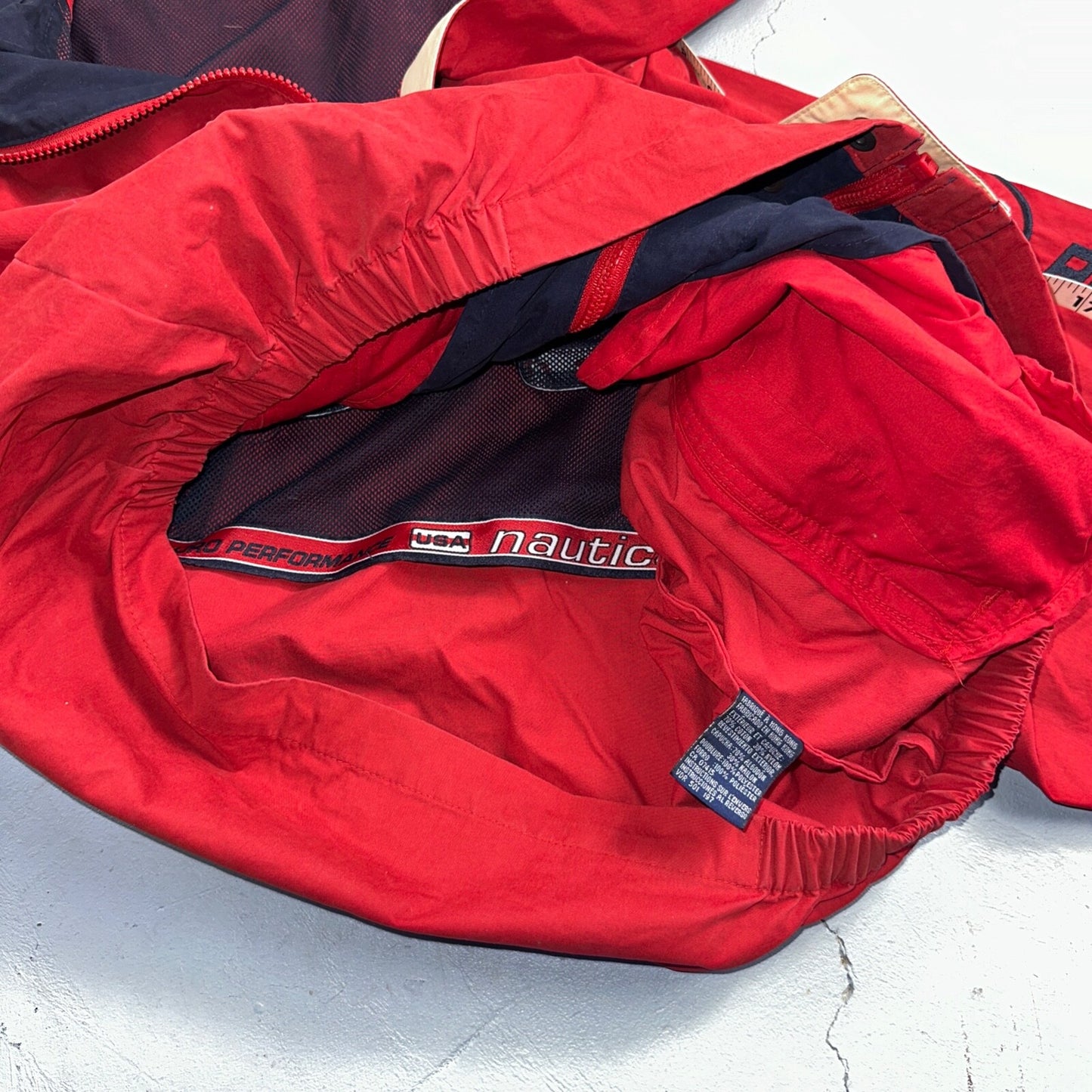 Nautica Jacket Adult Large Full Zip USA 90s Performance Mens N1 Red Rare